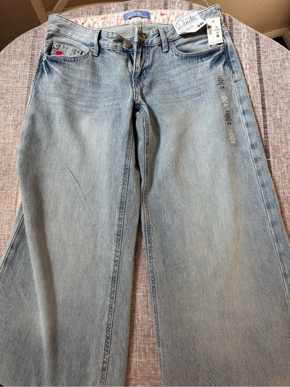 Aeropostale Light Blue Wide-Leg Jeans